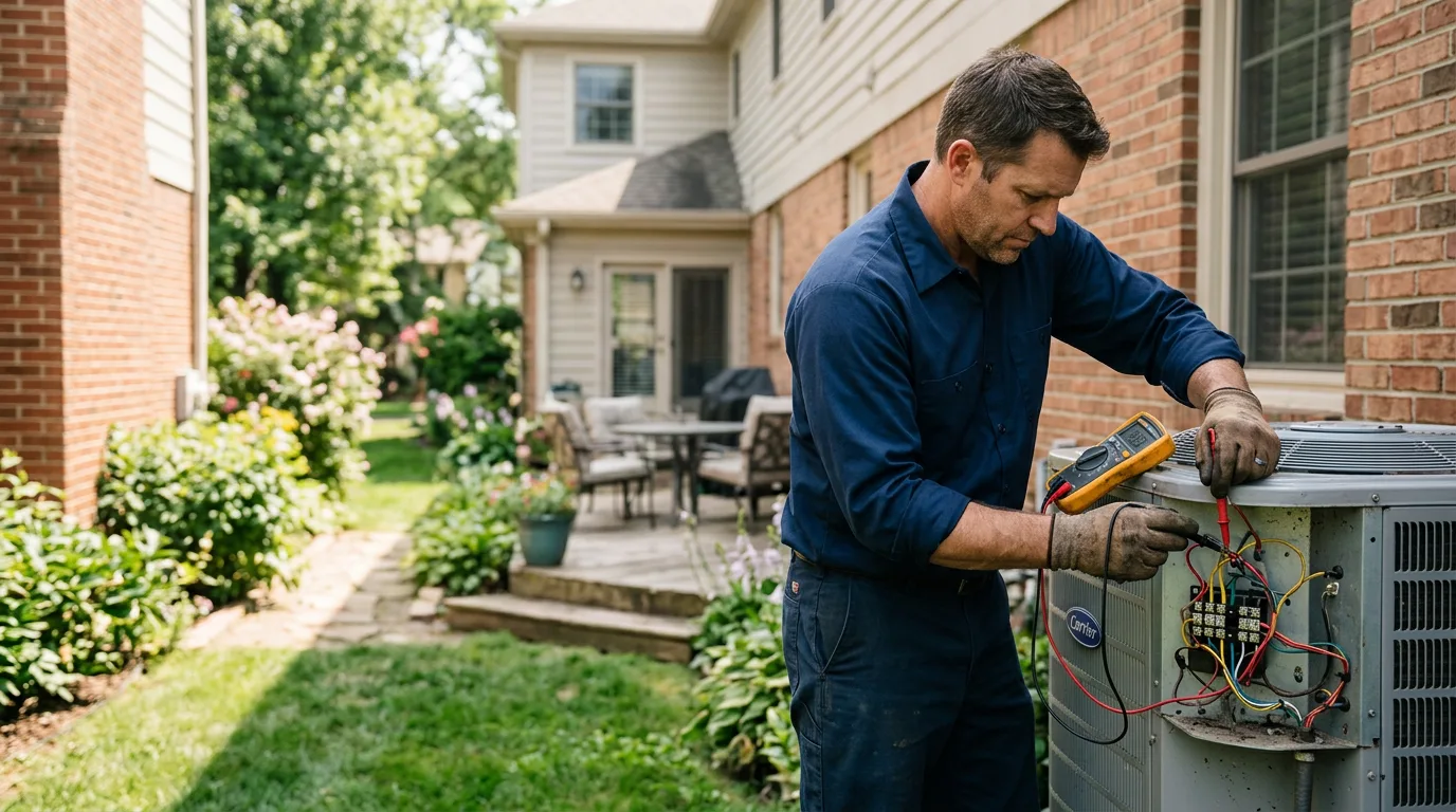 HVAC technician working near Rose, OK